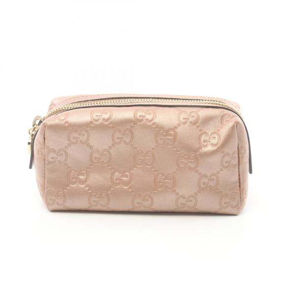 Gucci Guccisima Pouch Bag Leather Gold - Picture 1 of 8